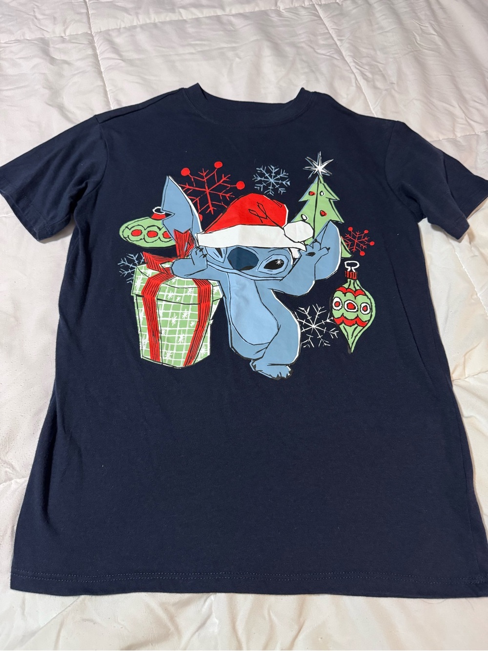 Disney Navy Stitch Christmas Tee size XXS (0)